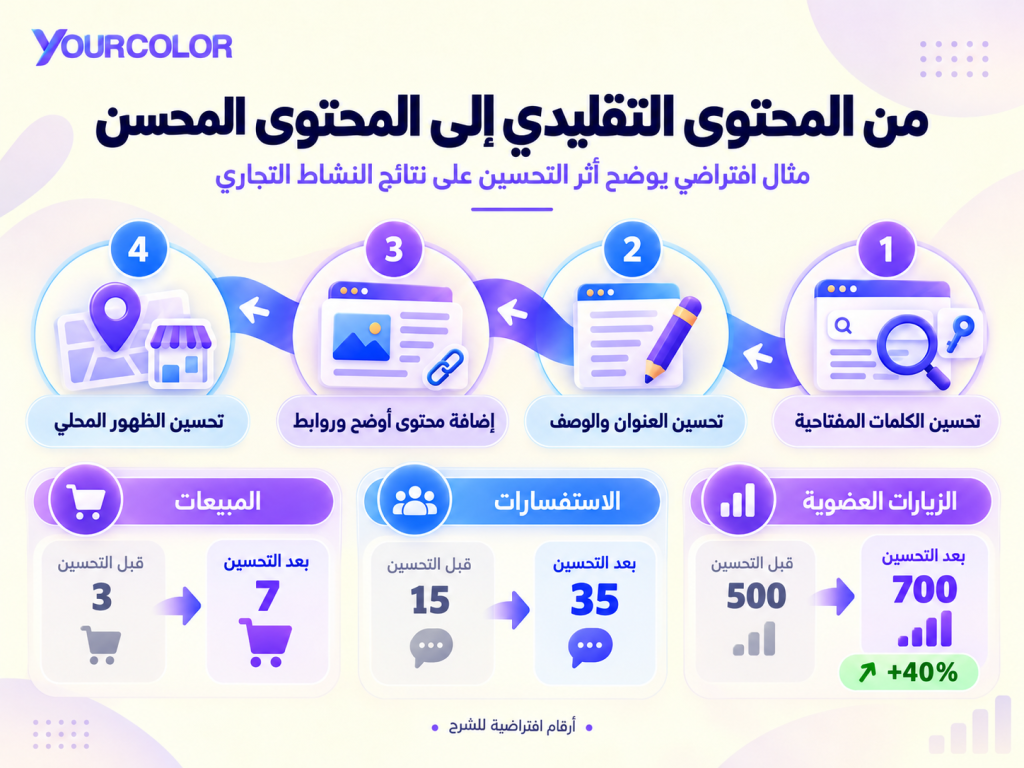 من المحتوى التقليلدي الى المحتوى المحسن مراحل كتابة مقال محسن لأنظمة البحث